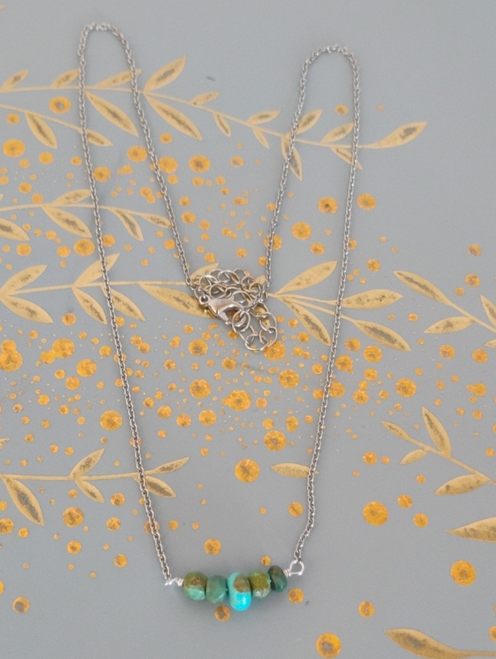 Grade A Kingman Turquoise Necklace - Picture 3 of 8